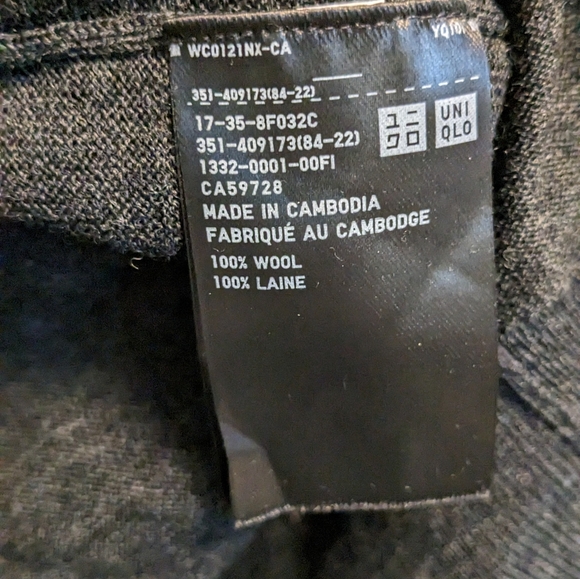 Uniqlo Merino Wool Mens Cardigan S - Picture 4 of 4